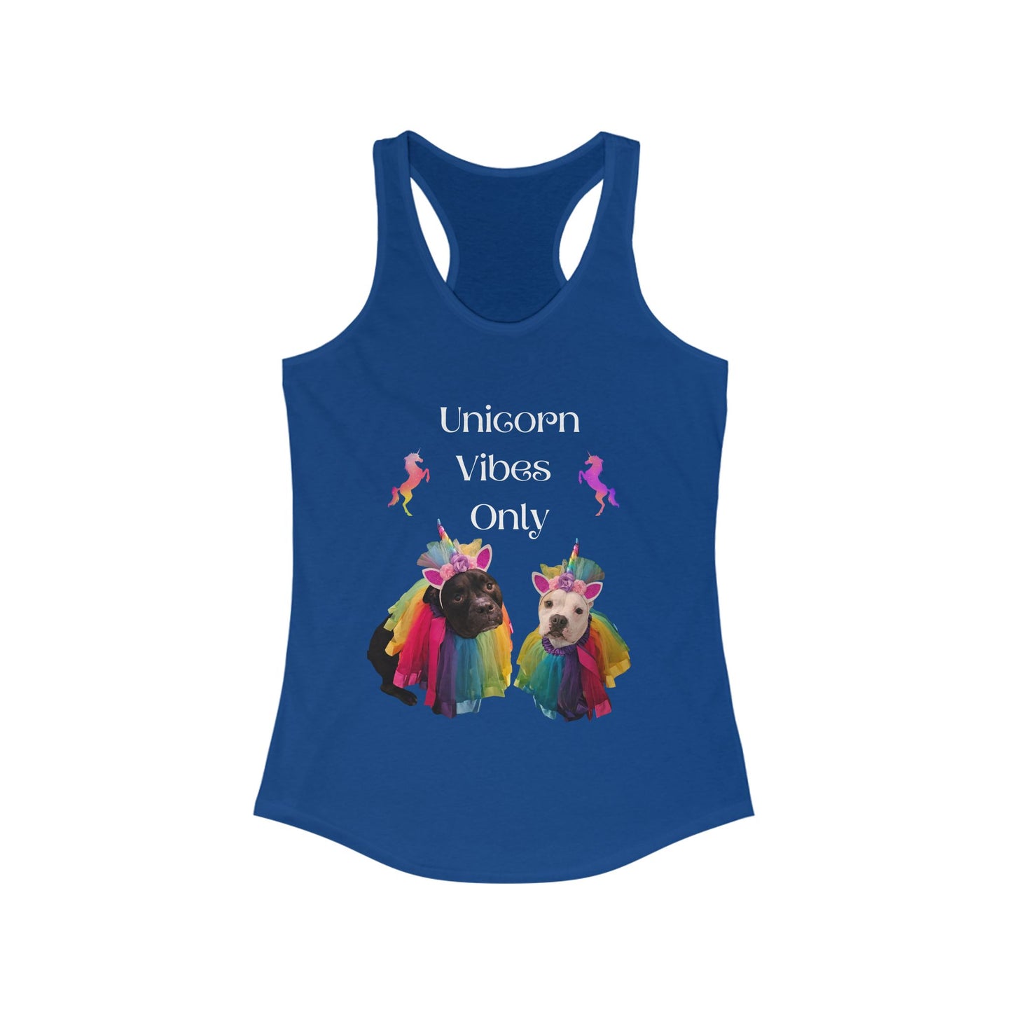 Colorful Pet Lovers Racerback Tank, Dog Lover Gift, Summer Workout Top, Cute Animal T-Shirt, LGBTQ+ Pride Apparel