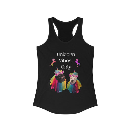 Colorful Pet Lovers Racerback Tank, Dog Lover Gift, Summer Workout Top, Cute Animal T-Shirt, LGBTQ+ Pride Apparel
